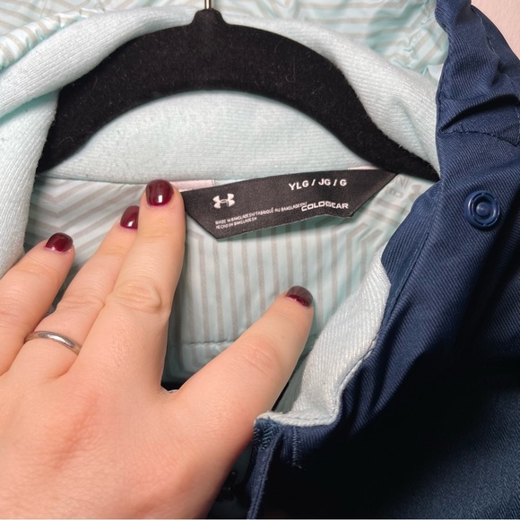 Under Armour Teal youth child teen infrared thermo layer winter jacket in Y-L - Picture 5 of 12